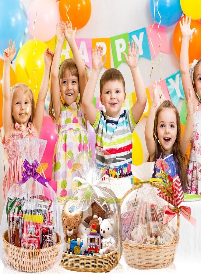 أكياس سيلوفان كبيرة، 10 قطع، 30 × 40 بوصة، أكياس هدايا شفافة، غلاف سيلوفان لسلال الهدايا، أكياس سيلوفان شفافة، أكياس هدايا بلاستيكية لعيد الحب، حفلات الزفاف، أعياد الميلاد، لوازم الحفلات - Image 5